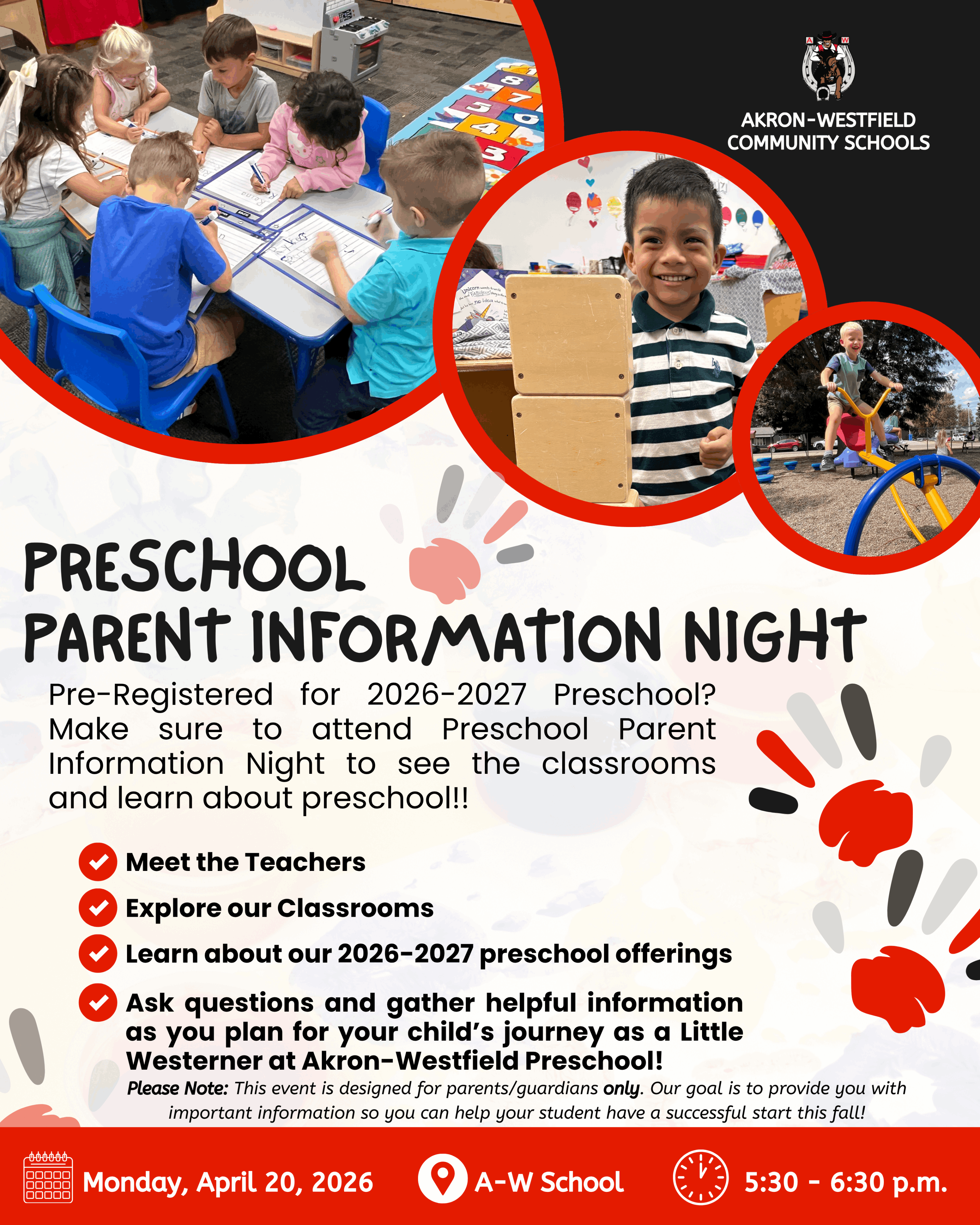 Preschool Parent Info Night Flyer